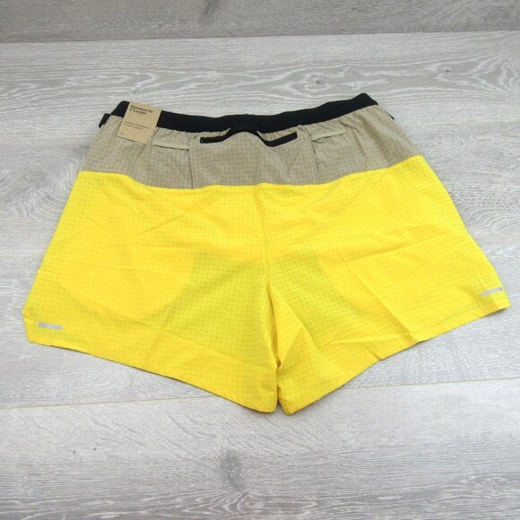 Nike Flex Stride Trail Running Shorts Mens Sz Medium Yellow Khaki NEW - Picture 6 of 15